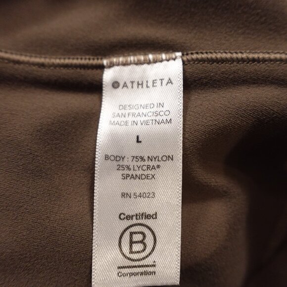 Athleta Salutation Stash Pocket II 7/8 Tights Women’s Large Taupe Brown Yoga - Picture 11 of 12